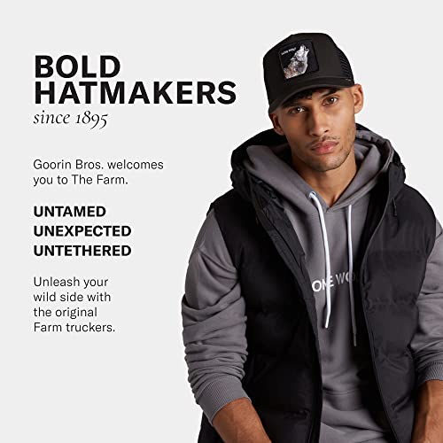 Goorin Bros. Mens Animal Farm Snap Back Trucker Hat Baseball Cap, Navy Wolf, One Size Us #TOP3