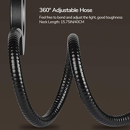 Swonuk Clip on Desk Lamps,48 LEDs 360°Flexible Gooseneck Reading Table Light,3 Color Modes, 10 Brightness, USB Clamp Books Night Light for Home, Office, Dorm - Image 5