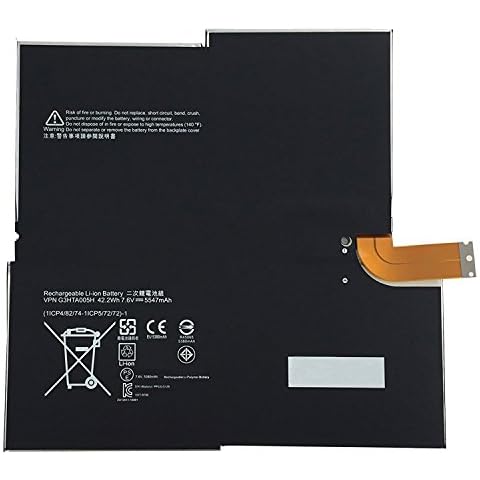 7XINbox 7.6V 42.2Wh 5380mAh G3HTA005H G3HTA009H MS011301-PLP22T02 Batería portátil Compatible con Microsoft Surface Pro 3 1631 1577-9700 Tablet Cover