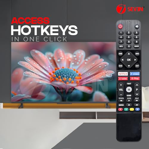 Image of 7SEVEN Compatible for Sanyo Tv Remote Control Original Suitable for Smart Android 4K LED UHD OLED HD Sanyo Television with OTT Hotkeys