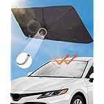 Joytutus Ombrello Parasole Auto, Parasole Auto Parabrezza Interno, Ombrello Parasole per Parabrezza Blocca il 99.9% dei Raggi UV, per Auto, Camion