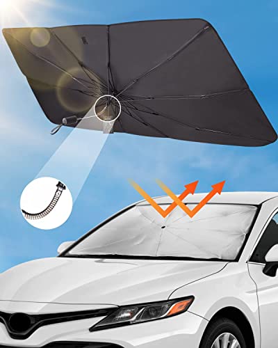 BFJXZA Pare Soleil Pare-Brise Voiture pour Citroen C1 C2 C3 C4 C5 C5X C6 C8 DS3 DS4 DS5 Argent Titane 240T Pliable UV Isolation Pare Brise Avant Intérieur Pare Soleil Large