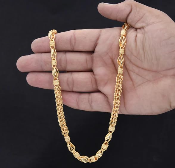 One Gram Stylish Heavy Golden Neck Men Chain “20” Inches Gold-plated Chain_A894 - Review, Price and Buying Guide