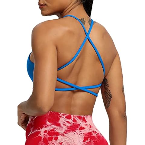 Aoxjox Women's Backless Padded Sports Bra Cover