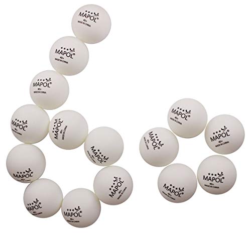 MAPOL Table Tennis Balls 3 Star 40+ Advanced White Ping Pong Ball (60 Pack)