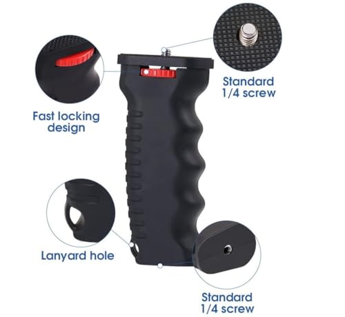 Handheld Grip 1/4" Screw for Camera Stabilizer Hand Grip Holder for Video Shooting Videography Compatible With DSLR Camcorder Smartphone GoPro Action Camera 2 41gNkc AnAL