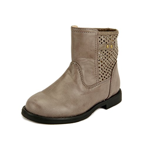 The Doll Maker Diamond Cutouts Round Toe Ankle Boot