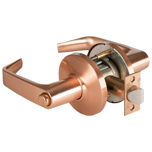 Stanley 9 K30l15ds3612 mejor sistemas de acceso 9 K Serie privacidad grado 1 cilindro, cerradura cerrojo puerta exterior, ngulo de contorno dise o de vuelta con palanca (15), color bronce satinado