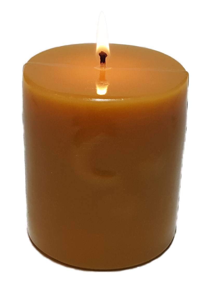 Pure Beeswax Decorative Pillar Candles - Owl Figurine - 3.5