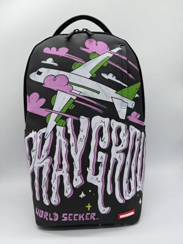 Sprayground World Seeker DLXSV Backpack, 18x6x11.5 Inches, Faux Leather, Multiple Compartments, Laptop Sleeve, Gold Hardware, Travel-Friendly2