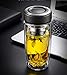 Produktbild Double-Layer-Glas Thermoskanne Tasse Anti-Verbrühungs-Hochtemperatur-Geschäft bequemes Auto Wasser Tasse 400ml