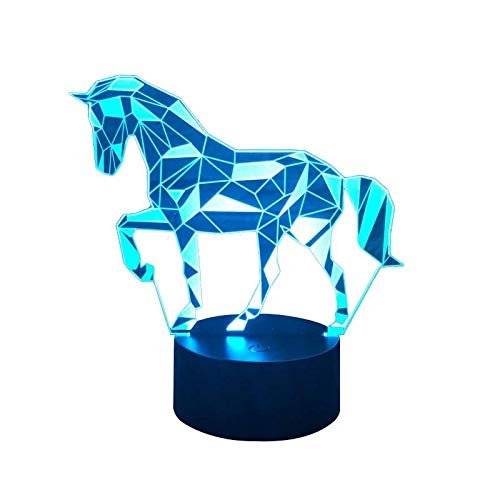 Renquen, lampada per bambini con 7 colori che cambiano a tocco, 1,5 m, cavo USB, decorazione da scrivania, lampada 3D a LED illusione luce notturna, comodino ottico luci notturne per bambini - Image 5