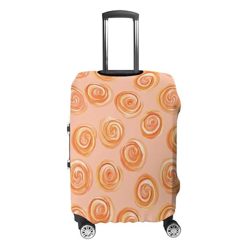 Cinnamon Buns in Peach Travel Luggage Cover for Suitcase 19-32 Inches Elastic Washable Baggage Protector4