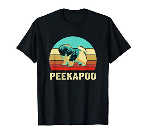 Vintage Retro Style Sunset Peekapoo T-Shirt