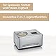 SEVERIN 2-in-1 Eismaschine mit Joghurtfunktion, Kompressor Ice Cream Maker für Eis, Sorbet und Frozen Joghurt, Speiseeismaschine inkl. zwei Eisbehälter, Edelstahl-gebürstet, EZ 7406