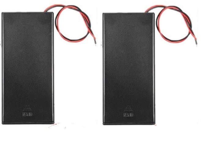 QBM 18650 x 2 Cell Battery Holder with Cover and On/Off Switch (Pack of 2)
