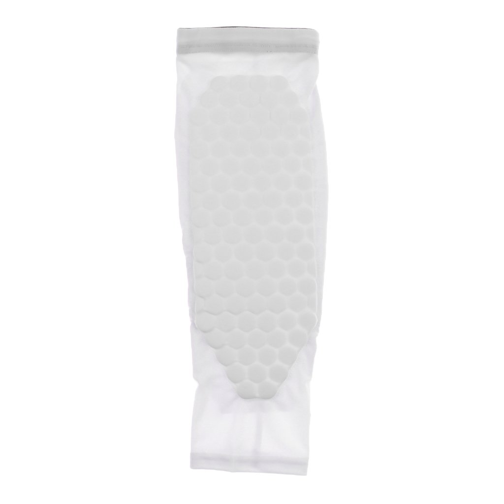 fashionmyday Knee Pads Honeycomb Compression Long Leg Sleeve Protector Gear White L-picture-15