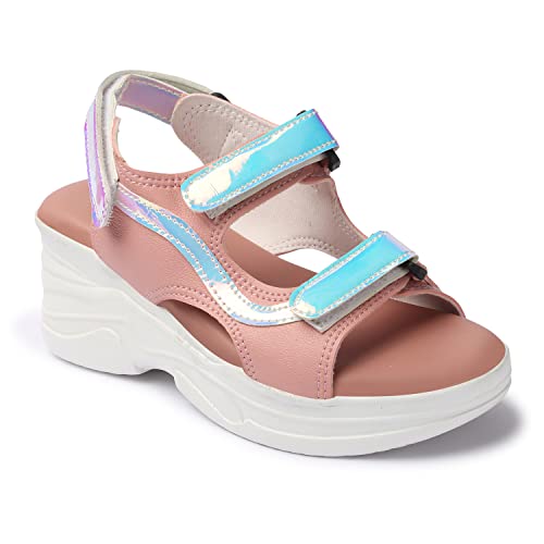 Image of ArranQue Wedge Sandals for Women & Girls, Light Weight Floaters Casual and Stylish Sandal
