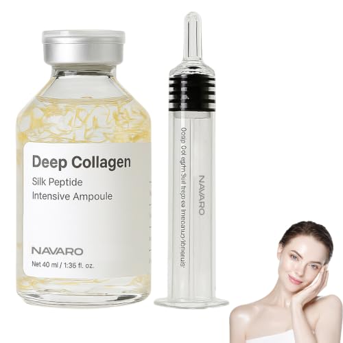 NaVaro Peptide Deep Collagen Lifting Ampoule 2026 New Advanced Firming & Wrinkle-Reducing Serum for Reduces Wrinkles Moisturizing & Pore Minimizer Natural Anti-Wrinkle Serum for All Skin Types (1PC)