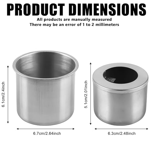 3 Set Bioethanol Brennertopf, Ethanol Brennkammer Set, Ethanol Brenner für Brennkammer, Inkl Glasfaserwolle für Bioethanol, Brennkammer Bioethanol Brennertopf, Universell zu Brennkammer für Tischkamin