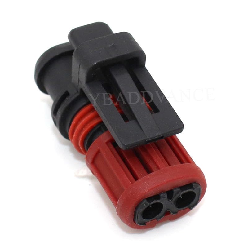 1337245-3 2 Pin Female Amp Seal Electrical Terminal Connector for Fuel Injector System - (Color Name: Female)