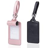 Arae Etiquetas de Equipaje, 2 Piezas (Negro + Oro Rosa)