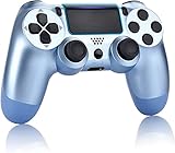 Dr. Dakota - Game Controller for PS4 ( Titanium Blue ) , Dual Vibration Compatible with Windows PC & Android OS , Wireless Bluetooth Controller
