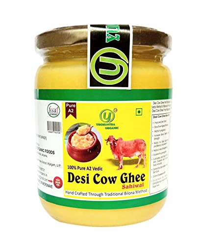 Yugmantra Organic A2 Milk Shudh Desi Ghee from Sahiwal Cows - 100% Pure & Natural