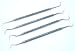 4Pc Dental Probe Set, Stainless Steel Good Quality