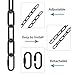 garini 6 Feet Industrial Black Light Fixture Chain, Adjustable Metal Pendant Chandelier Chain Extension with Detachable Link, Maximum Load is 66 Pounds