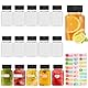 winbest 16 Stück Shot Flaschen zum Befüllen 100ml Plastikflaschen zum Befüllen mit Aufkleber Wiederverwendbare 100ml Flaschen Mini Flaschen zum Befüllen für Getränke Smoothies