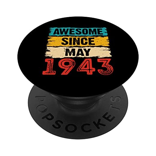 Regalos de 80 años impresionantes desde mayo de 1943 para cumpleaños PopSockets PopGrip Intercambiable