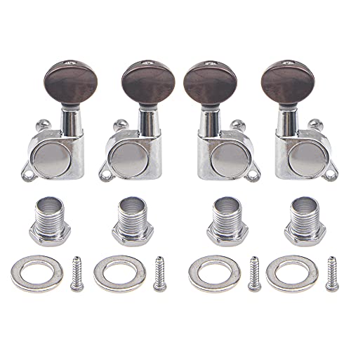 4Pcs Yootones Ukulele Tuner Tuning Pegs Keys 2L2R Machine Heads Set Compatible with 4 String Ukulele...