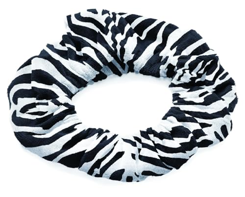 Tassi Reusable Spa Headband Wrap for Women - Hair Holder for Washing Face, Skincare, Makeup, Facials & Cleansing - Keeps Hair Back with No Mess or Marks - One Size Fits All - Zebra