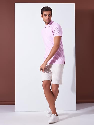 Image of Men's Solid Polo Collar Casual T-Shirt with Pocket | Cotton Polo Collar Half Sleeves Solid T-Shirt | Slim Fit Polos
