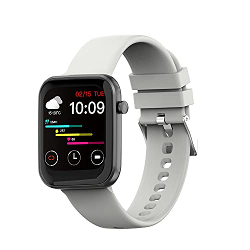 Image of Probus P15 Full Touch Smart Watch 1.69 inch Industry Leading Display With 7 Days Battery Life, IP67 Water Resistant ,Blood Oxygen and Heart Rate Monitor, Sleep & Step Tracker, Smart Notification And Multiple Watch Faces(Grey)