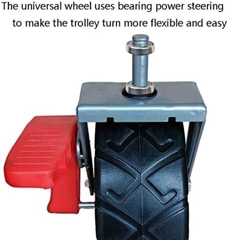 FAZENHUA Zusammenklappbarer Gartenwagen, robuster Wagen mit Überdachung, multifunktionaler Einkaufswagen für Camping im Freien, Zugwagen – Bild 5