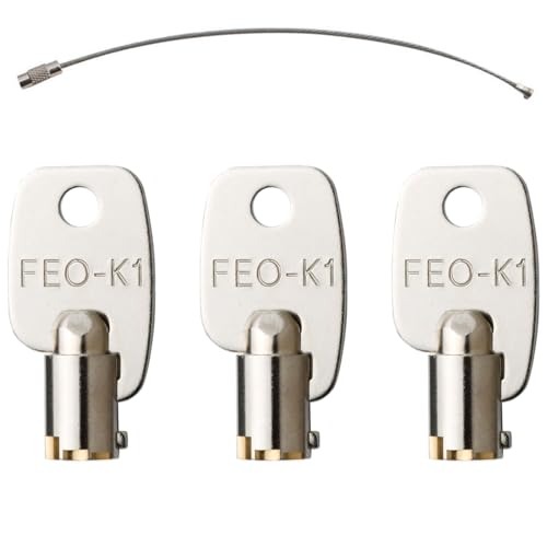 3PCS FEO-K1 Elevator Fire Service Keys Recall Reset Keys Compatible with General Elevator & Escalator Models (After 2007)