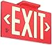 UL Listed 50 foot Jessup Glo Brite 7050-B 8.75-x-15.5-Inch Single Sided Exit Sign with Frame, Red (Mounts 4 ways, includes bracket and arrows)