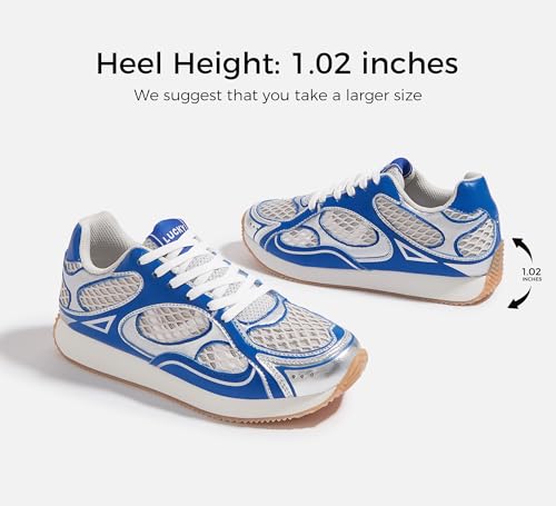 LUCKY STEP Women's Retro Fashion Sneakers Mesh Breathable Casual Walking Shoes Comfortable Tennis Athletic Trainers2