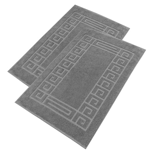 nice homeit Lot de 2 Tapis de Bain en éponge 100% Coton – Tapis de Bain de Haute qualité – Extra Doux, absorbants et lavables en Machine – Fabriqué en...