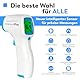 Fieberthermometer Digital für Babys, Kinder & Erwachsene | 1s Sofortmessung | Kontaktlos & Präzise | 3-Farben-Fieberalarm | Speicher für 20 Messungen | Infrarot Stirnthermometer