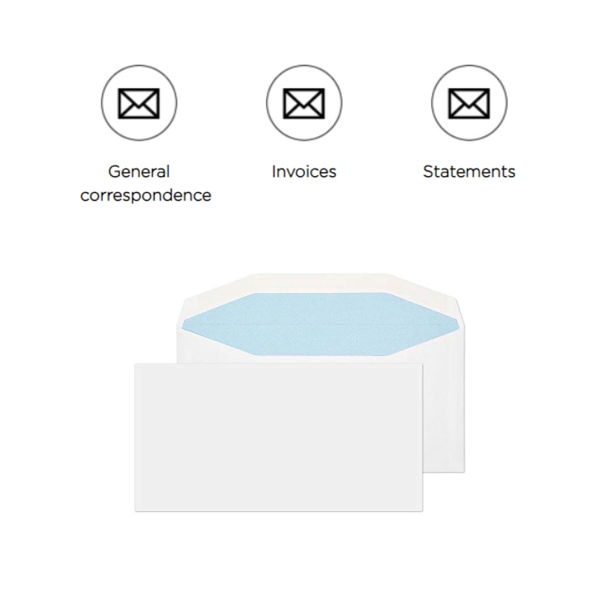 Blake Everyday | Sobres DL (11 X 22cm) | 1000 Unidades | 80g/m² | Sobres Autoadhesivos | Certificación PEFC Y Sostenible | Sobres Blancos | Pack Múltiple De Sobres | Papelería | Modelo FL2882