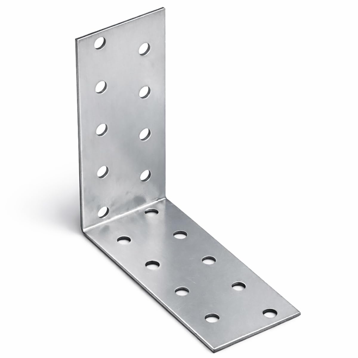 Équerres perforées galvanisées pour bois de menuiserie et charpente support d'angle 10x