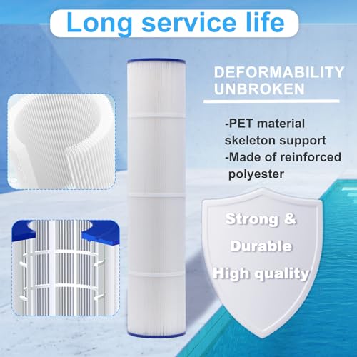 Image of CCP520 Pool Filter Cartridges Compatible with Pleatco PCC130 Pool Filter,R173578 Pool Filter 4 Pack,Unicel C-7472,Clean and Clear Plus 520, Fc-1978,Fc-6475,520 Sq.Ft
