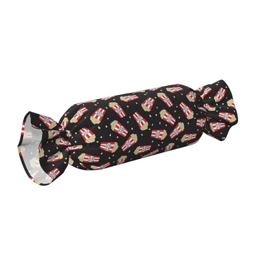 Novastar Almohada redonda de viaje para el cuello, suave y cómoda con forma de caramelo, cilindro de palomitas de maíz, almohada lumbar para soporte de cuello, cojín de espalda, soporte de piernas con