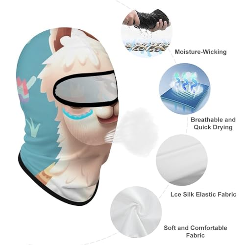Balaclava para Hombres y Mujeres, Máscara de Alpaca con Estampado, Cubreboca Integral para Ciclismo, 1 Unidad, Estilo miniatura 3