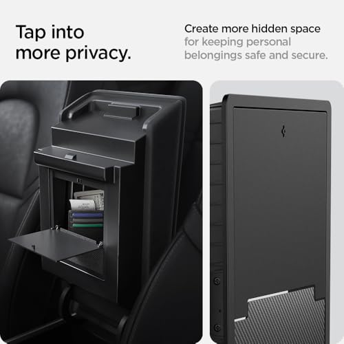 Image of Spigen One-Tap Hidden Storage Box for Tesla Model Y (2020-2024) & Model 3 (2017-2023) [Not for Model Y Juniper (2025 /26) and Model 3 Highland (2024 /25)] | Only Model Y (2020-24) & Model 3 (2017-23) - Not for Model Y Juniper (2026 /25) and Model 3 Highland (2026 /25 /24)