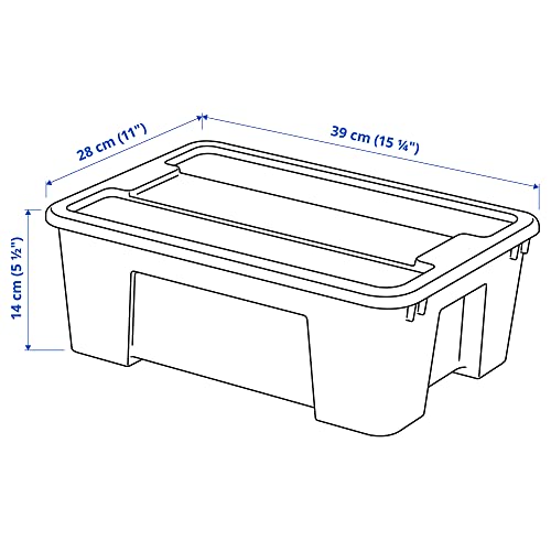 Boîte avec couvercle SAMLA transparent 11 l | Rangement empilable