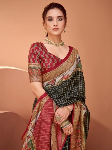 AKHILAM kanjivaram silk saree in soft silk – image 2